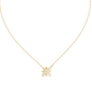 Round Lab Diamond Studded Flower Pendant