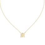 Round Lab Diamond Studded Flower Pendant