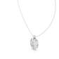 Oval Cut Lab Diamond Pendant With Halo Setting