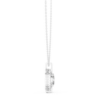 Oval Cut Lab Diamond Pendant With Halo Setting