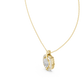 Oval Cut Lab Diamond Pendant With Halo Setting
