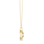 Oval Cut Lab Diamond Pendant With Halo Setting