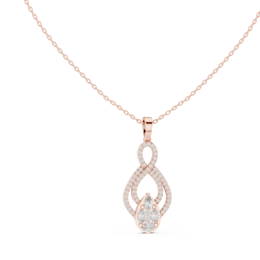 Multi Shape Lab Diamond Infinity Pendant