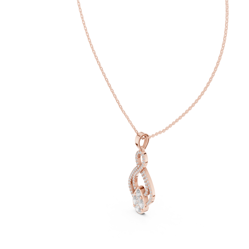 Multi Shape Lab Diamond Infinity Pendant