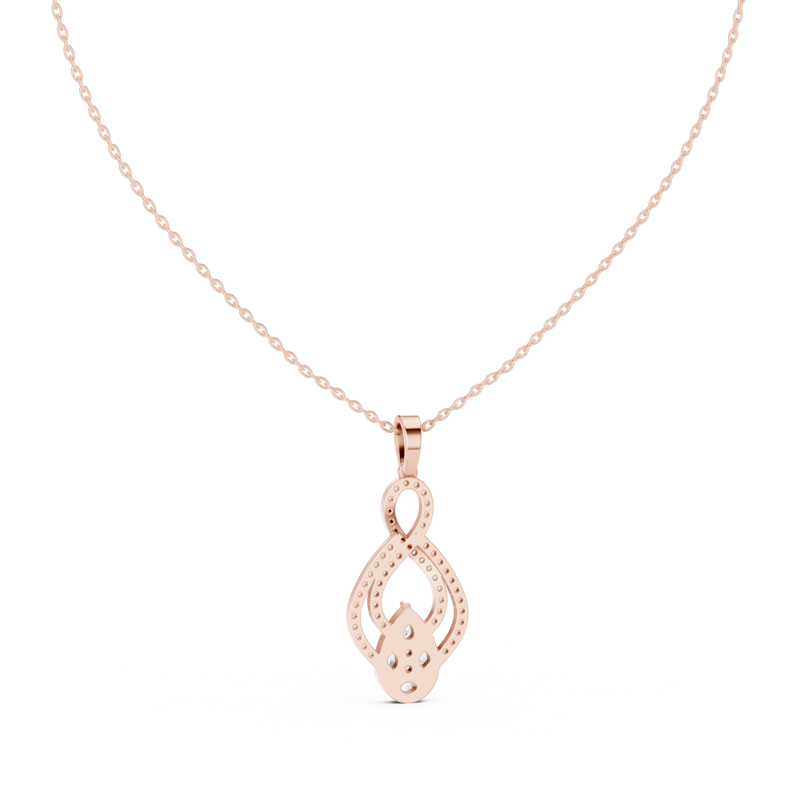 Multi Shape Lab Diamond Infinity Pendant