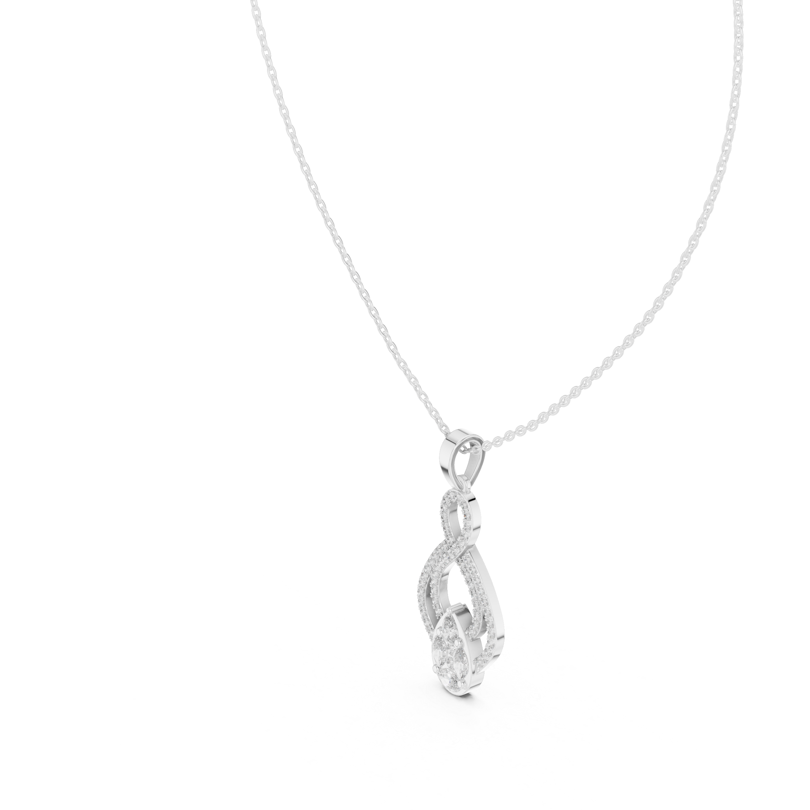 Multi Shape Lab Diamond Infinity Pendant