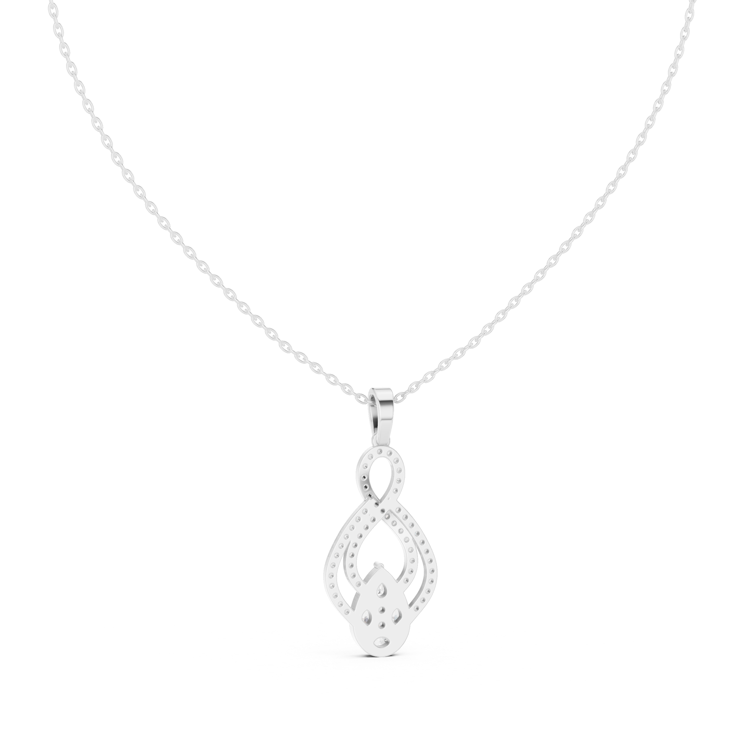 Multi Shape Lab Diamond Infinity Pendant