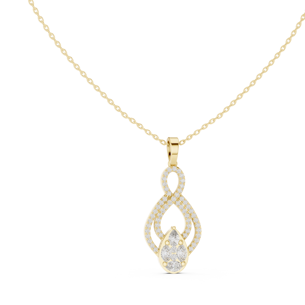 Multi Shape Lab Diamond Infinity Pendant