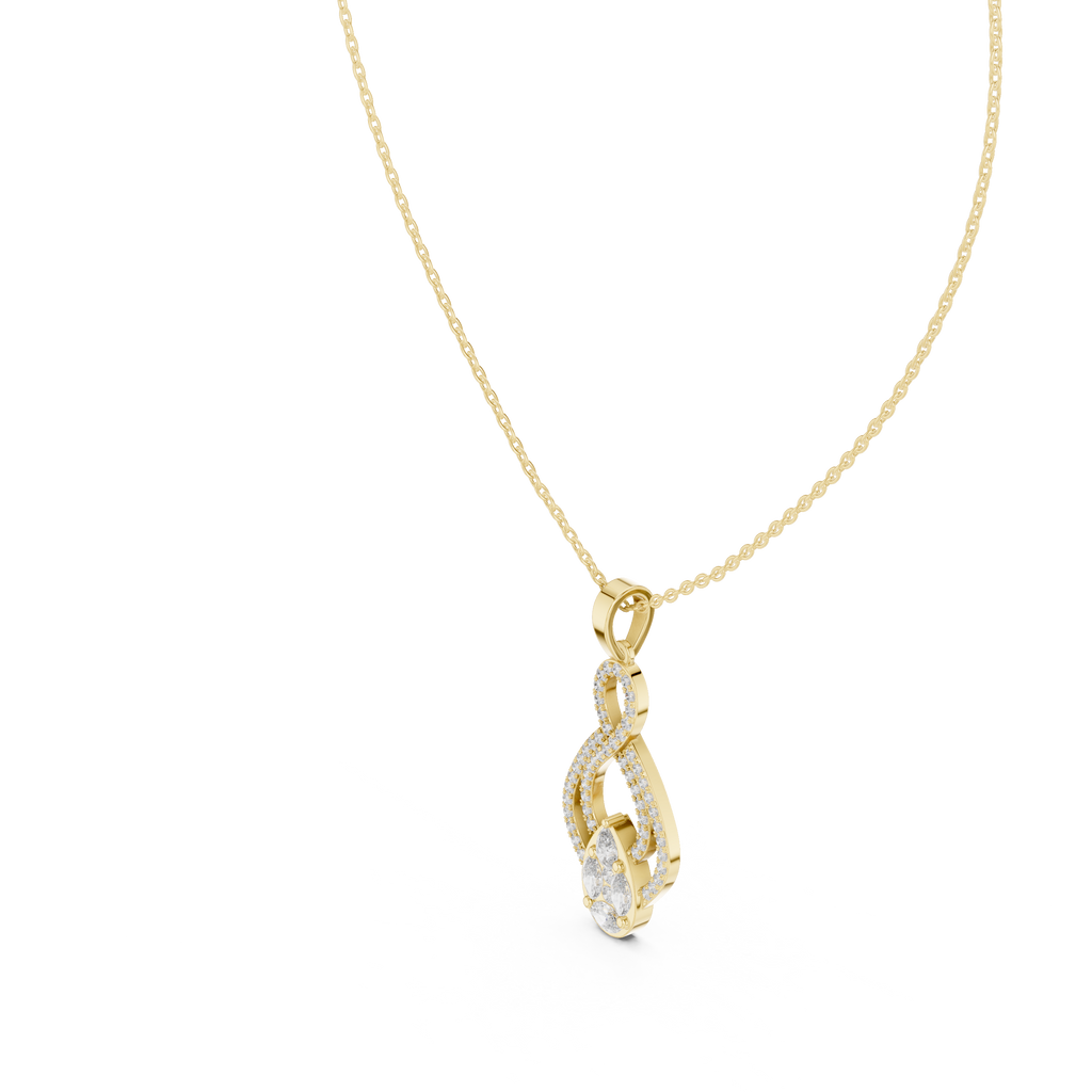 Multi Shape Lab Diamond Infinity Pendant