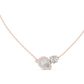 Dual Stone Lab Diamond Pendant With Halo Setting