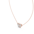 Dual Stone Lab Diamond Pendant With Halo Setting