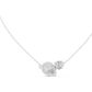 Dual Stone Lab Diamond Pendant With Halo Setting