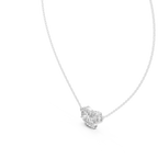 Dual Stone Lab Diamond Pendant With Halo Setting