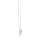 Dual Stone Lab Diamond Pendant With Halo Setting