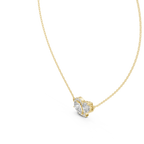 Dual Stone Lab Diamond Pendant With Halo Setting