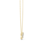 Dual Stone Lab Diamond Pendant With Halo Setting