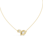 Dual Stone Lab Diamond Pendant With Halo Setting