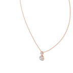 14K Yellow Gold Solitaire Pendant With Round Lab Diamond