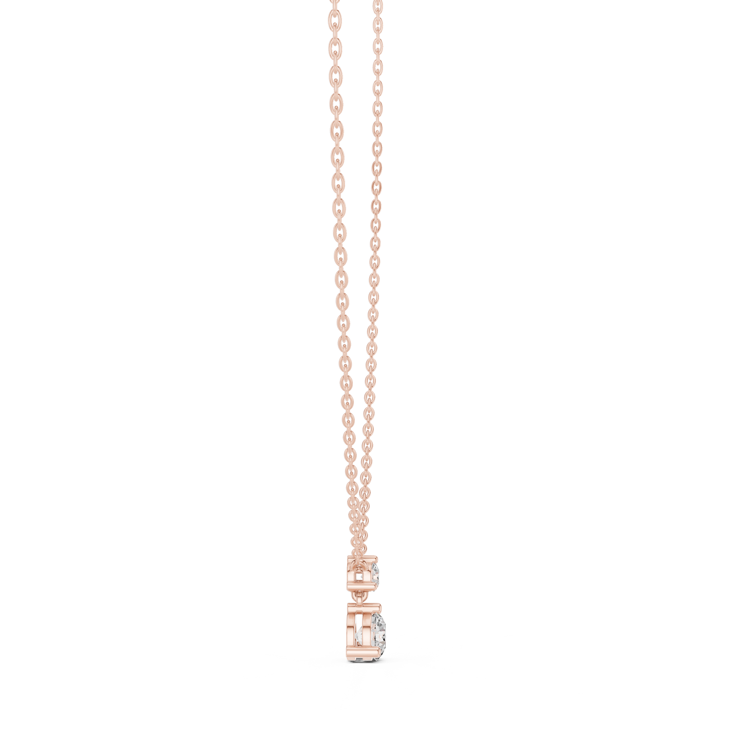 14K Yellow Gold Solitaire Pendant With Round Lab Diamond