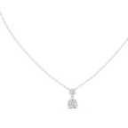 14K Yellow Gold Solitaire Pendant With Round Lab Diamond