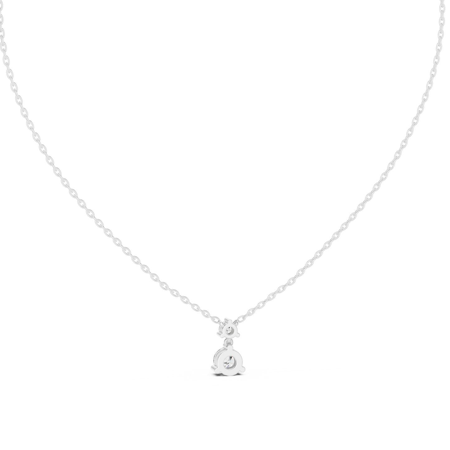 14K Yellow Gold Solitaire Pendant With Round Lab Diamond