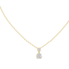 14K Yellow Gold Solitaire Pendant With Round Lab Diamond