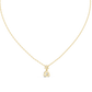 14K Yellow Gold Solitaire Pendant With Round Lab Diamond