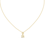 14K Yellow Gold Solitaire Pendant With Round Lab Diamond