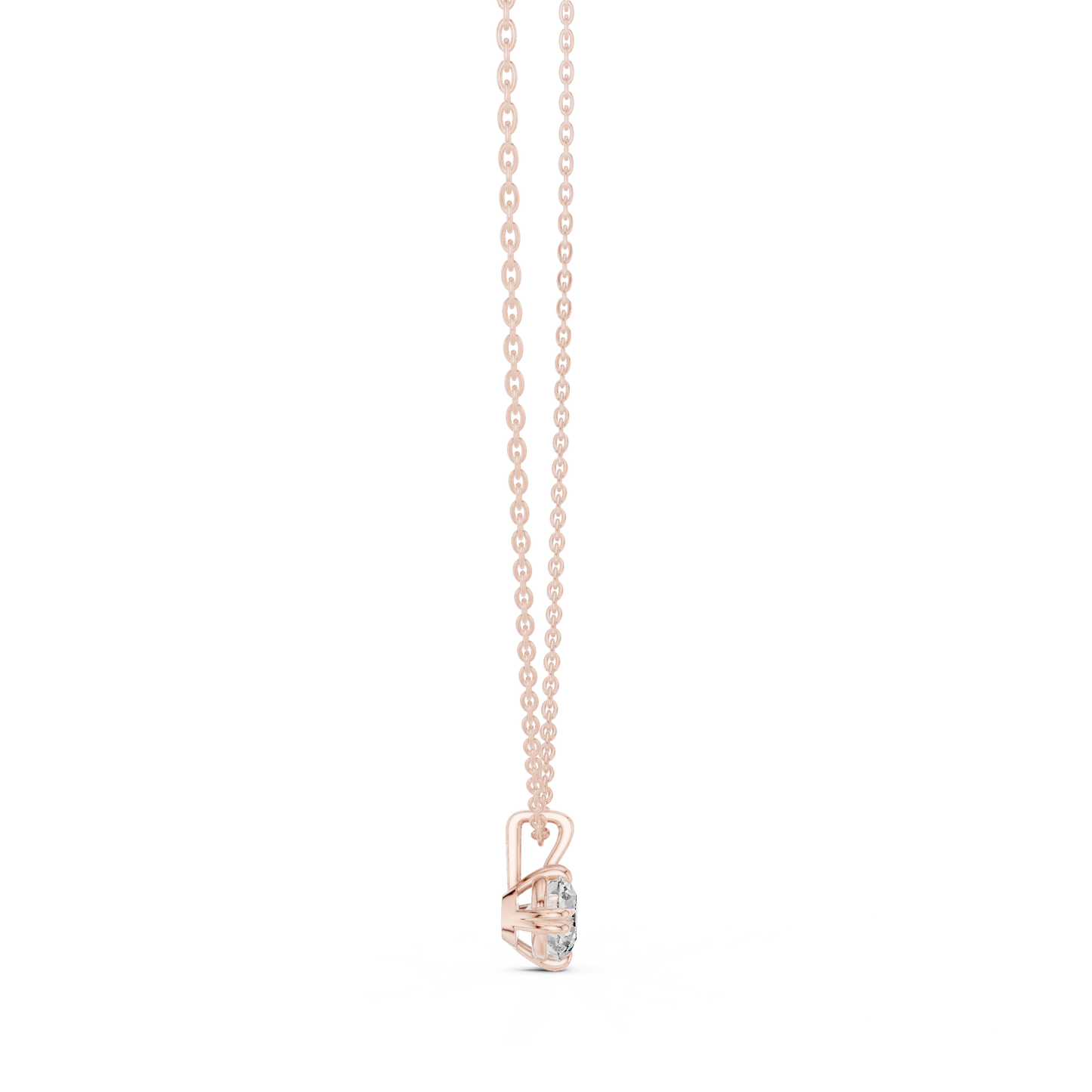 1 Carat Round Cut Lab Diamond Solitaire Pendant