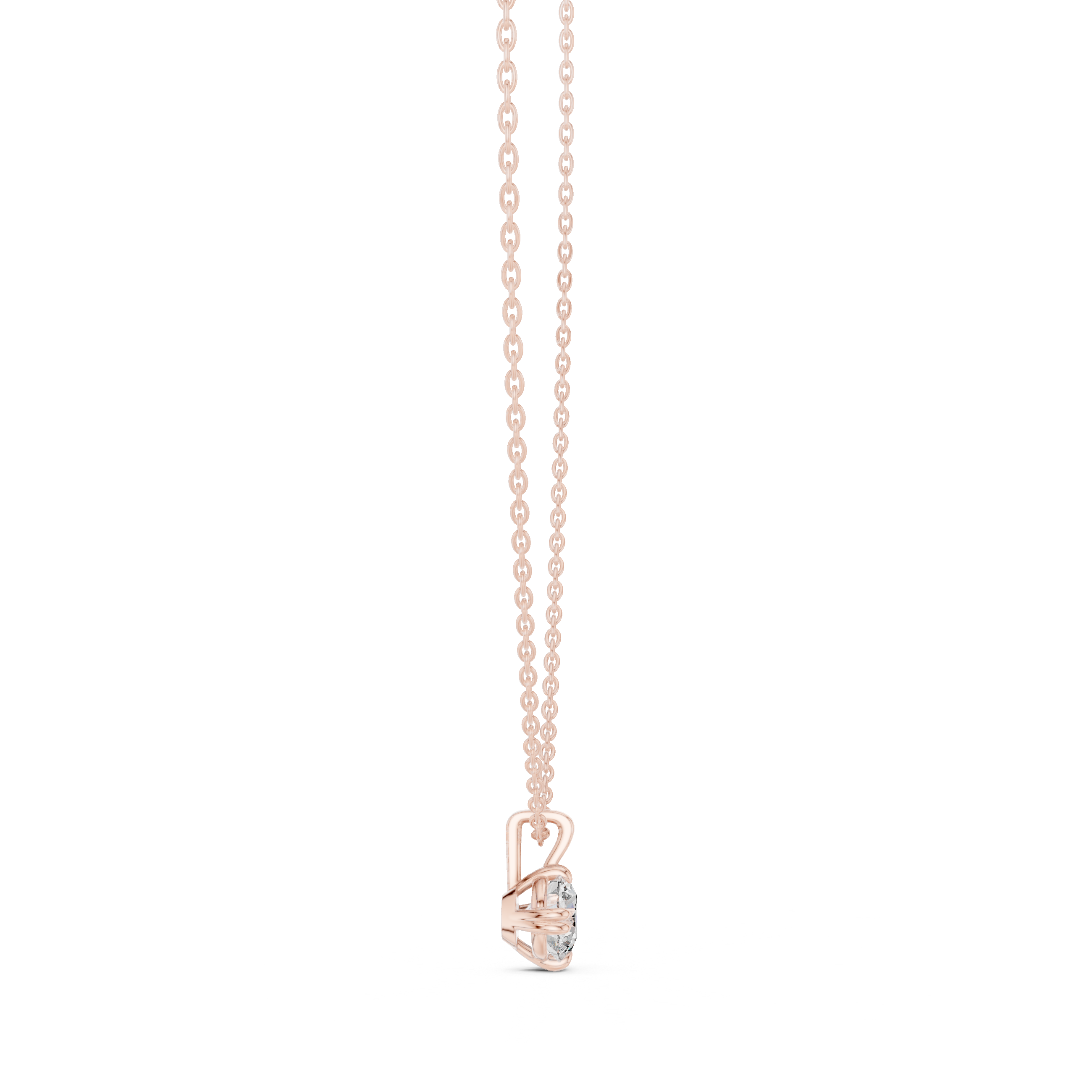 1 Carat Round Cut Lab Diamond Solitaire Pendant