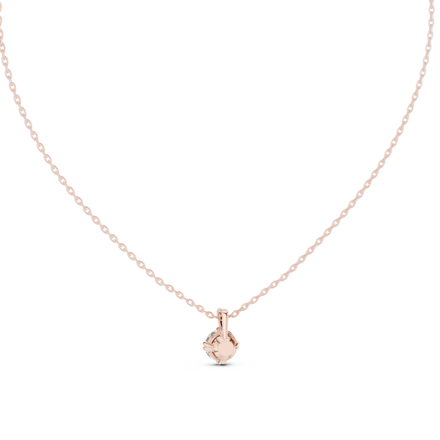 1 Carat Round Cut Lab Diamond Solitaire Pendant