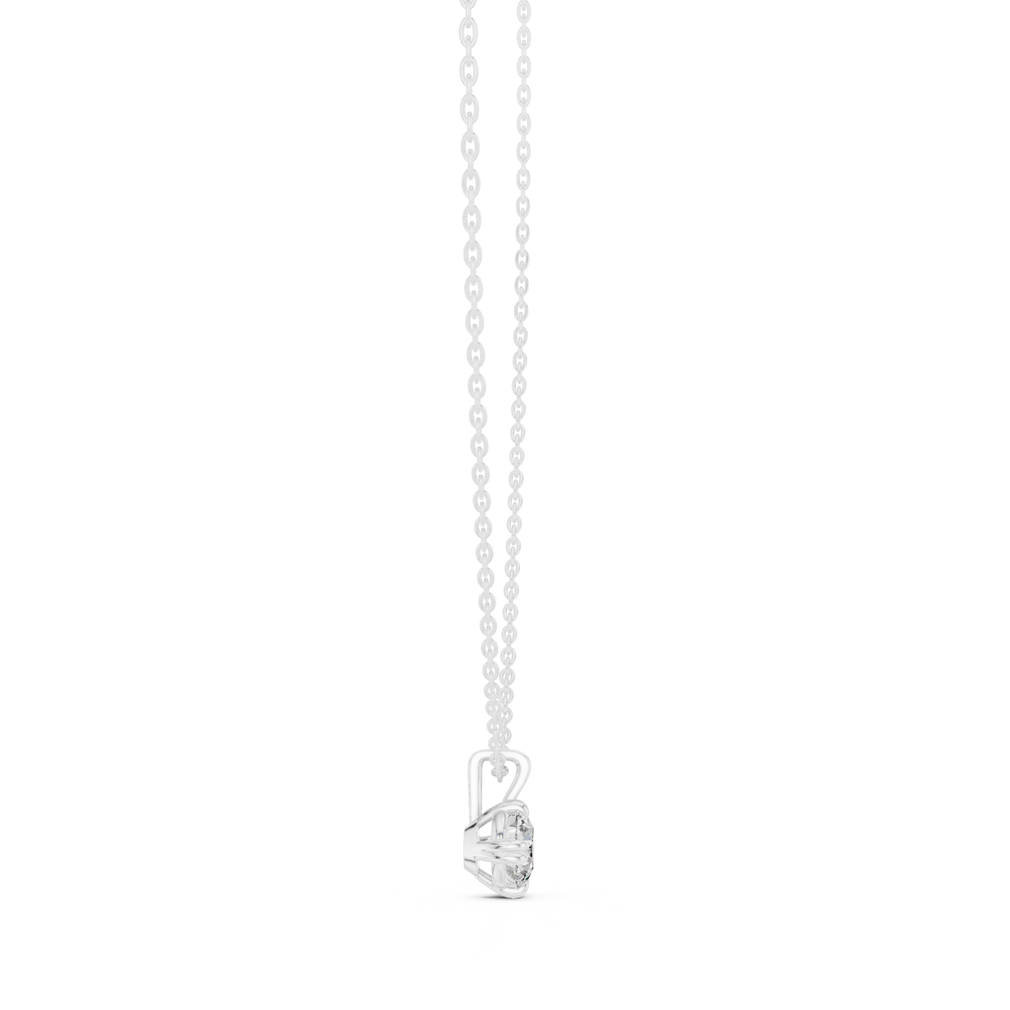 1 Carat Round Cut Lab Diamond Solitaire Pendant