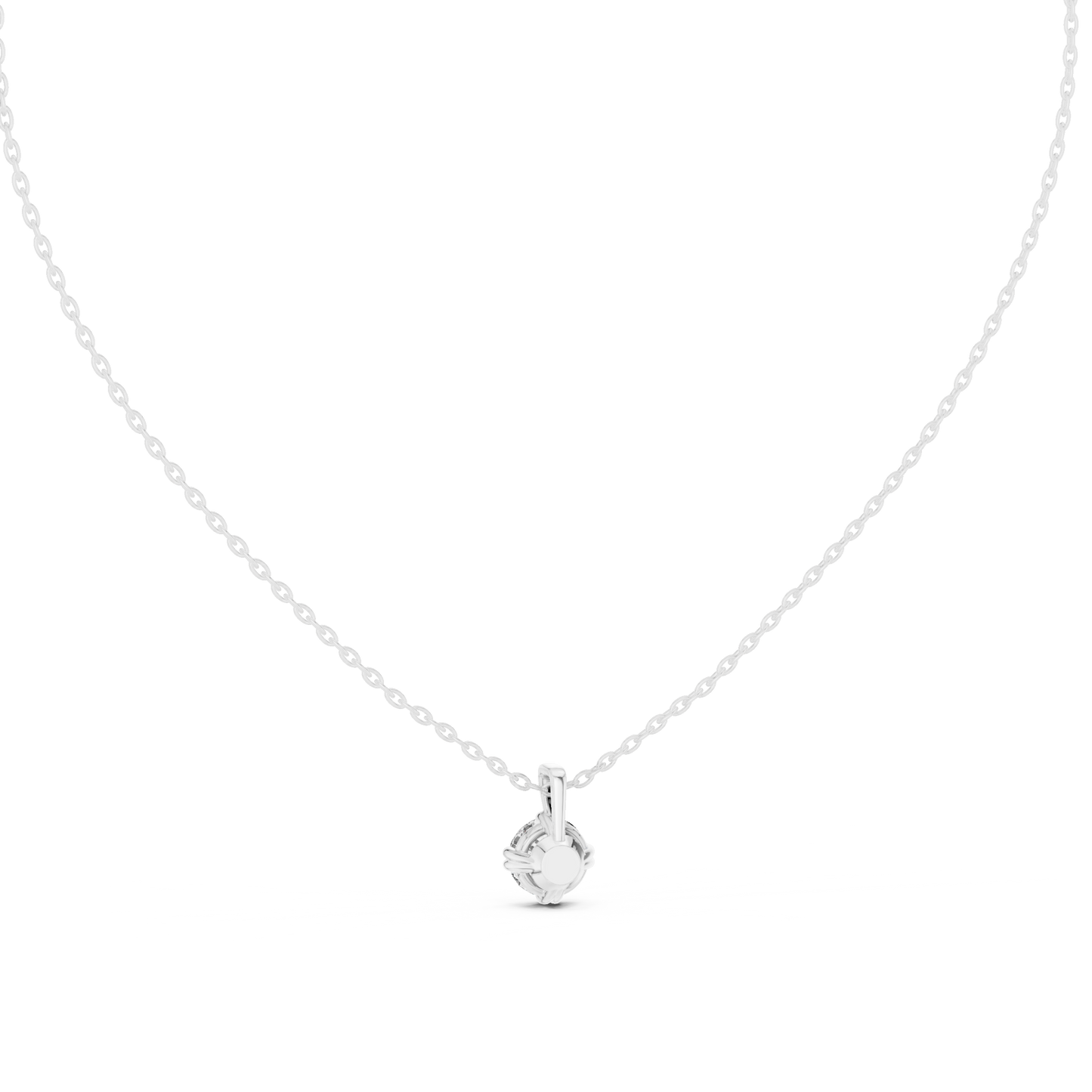 1 Carat Round Cut Lab Diamond Solitaire Pendant