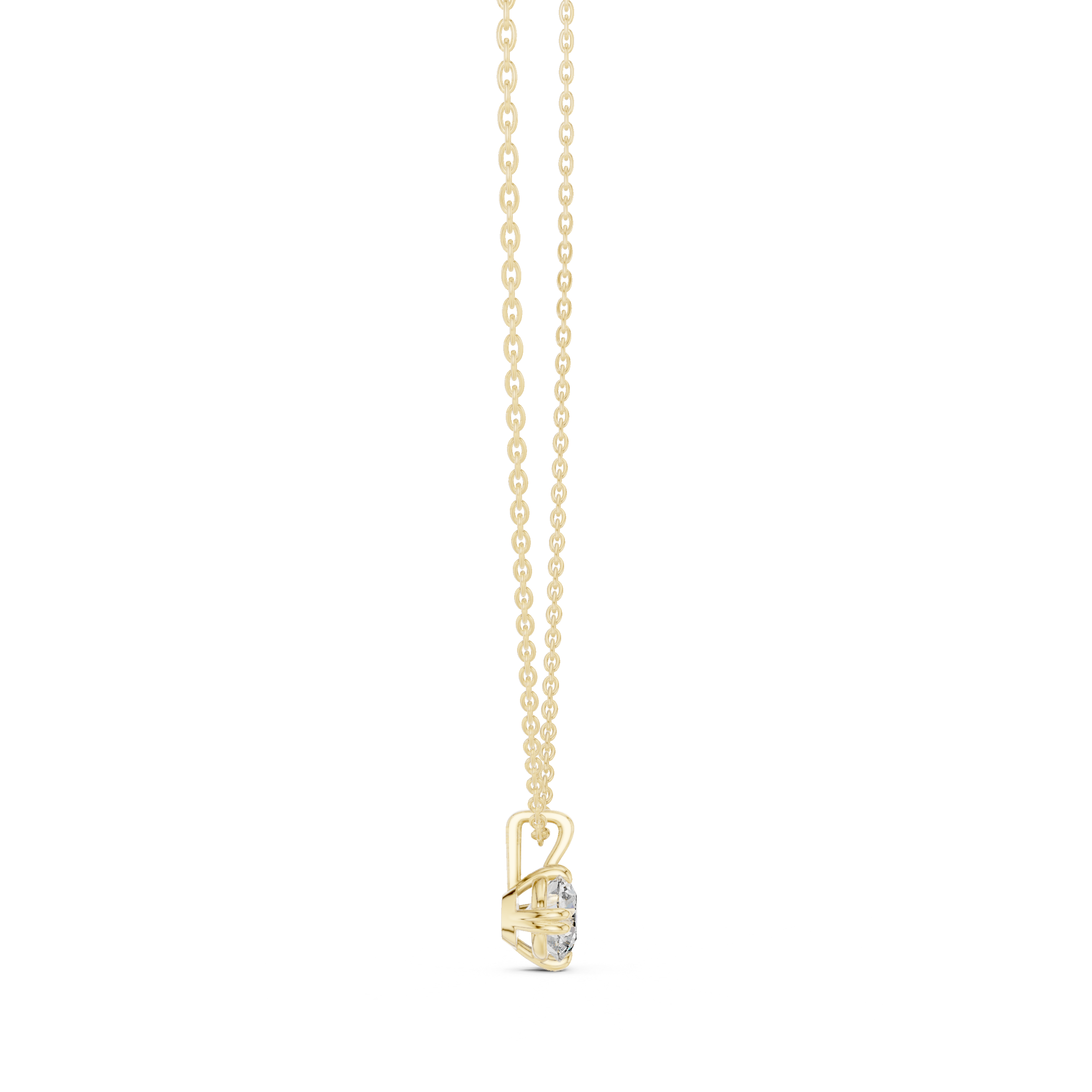 1 Carat Round Cut Lab Diamond Solitaire Pendant