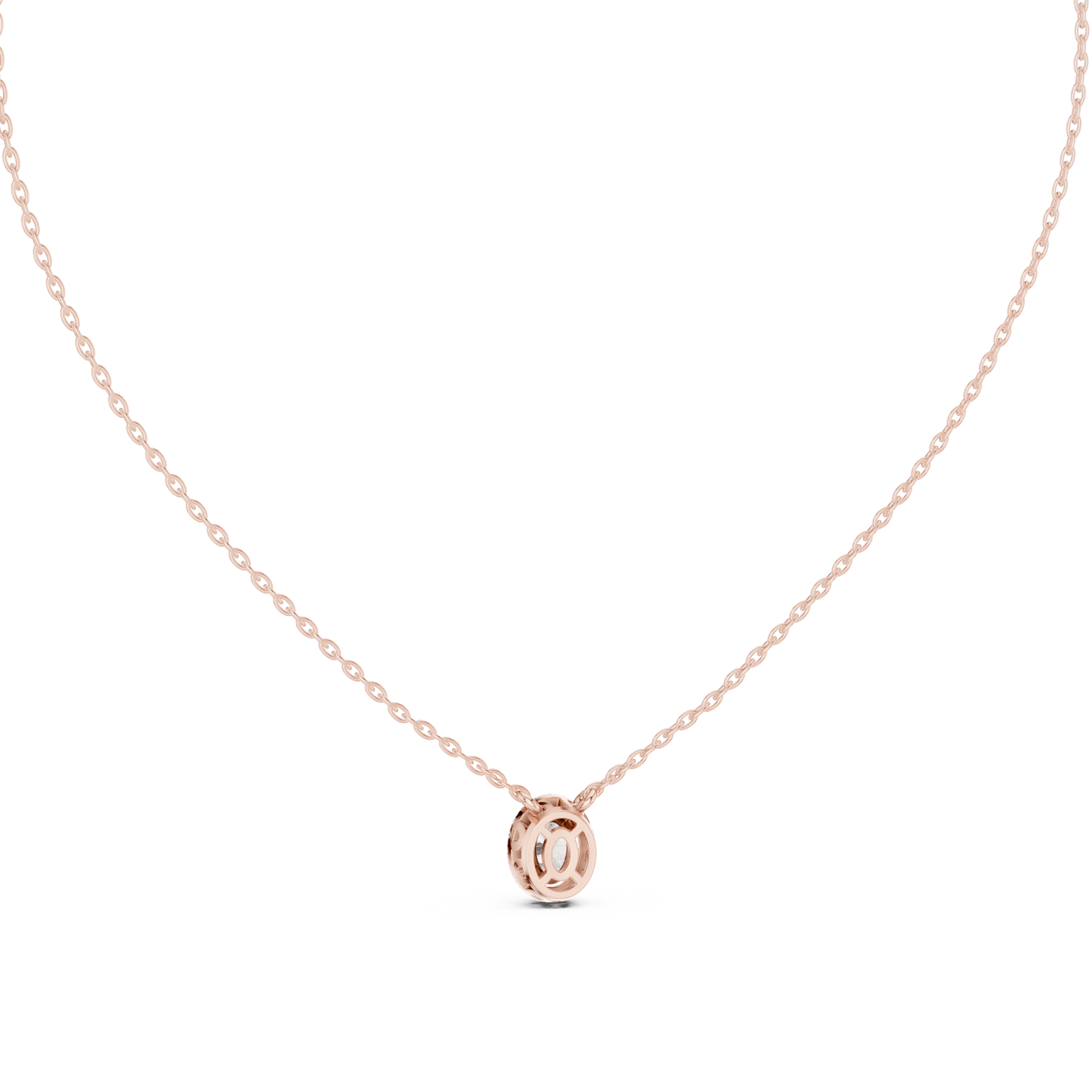 Fancy Oval Cut Halo Lab Diamond Pendant