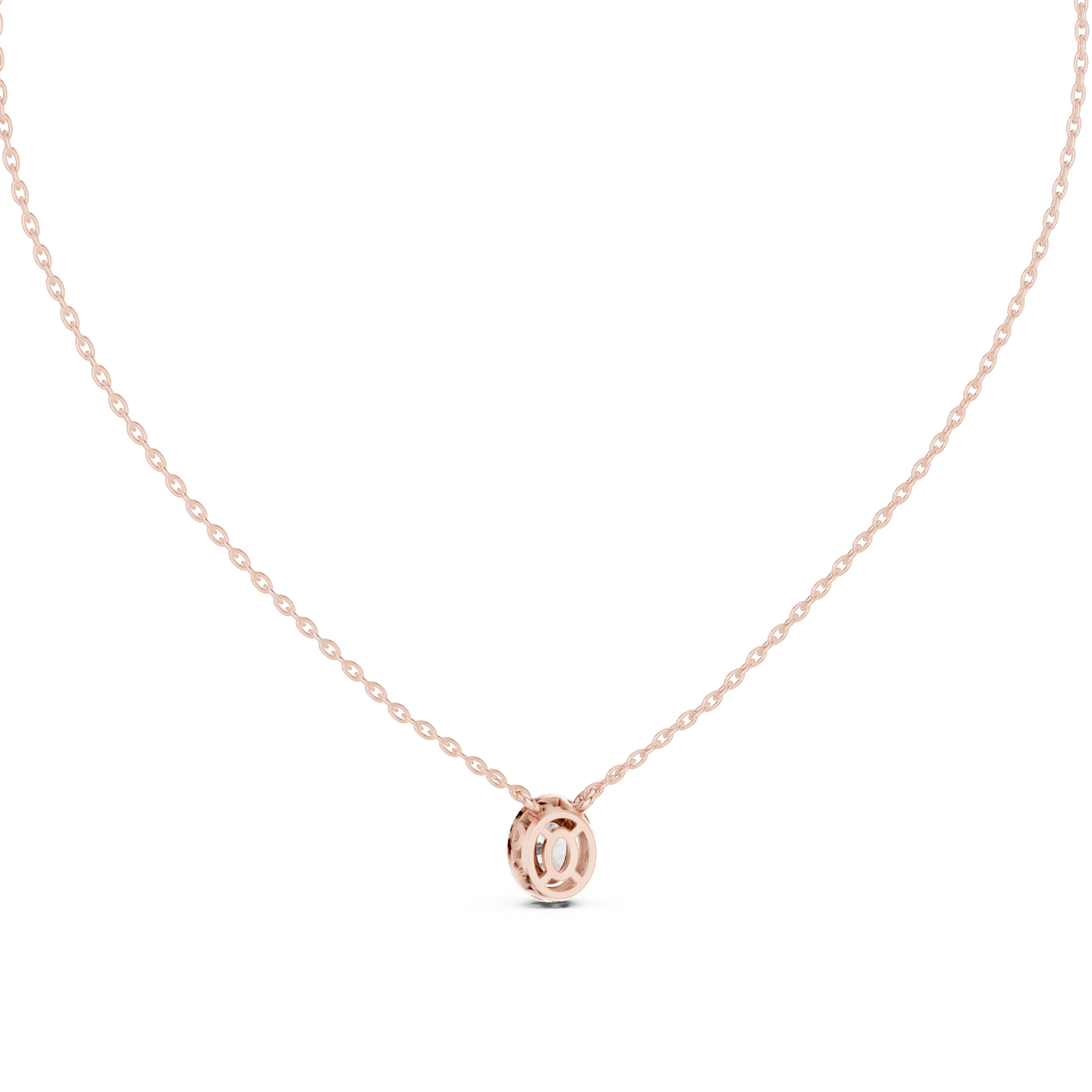 Fancy Oval Cut Halo Lab Diamond Pendant