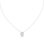 Fancy Oval Cut Halo Lab Diamond Pendant