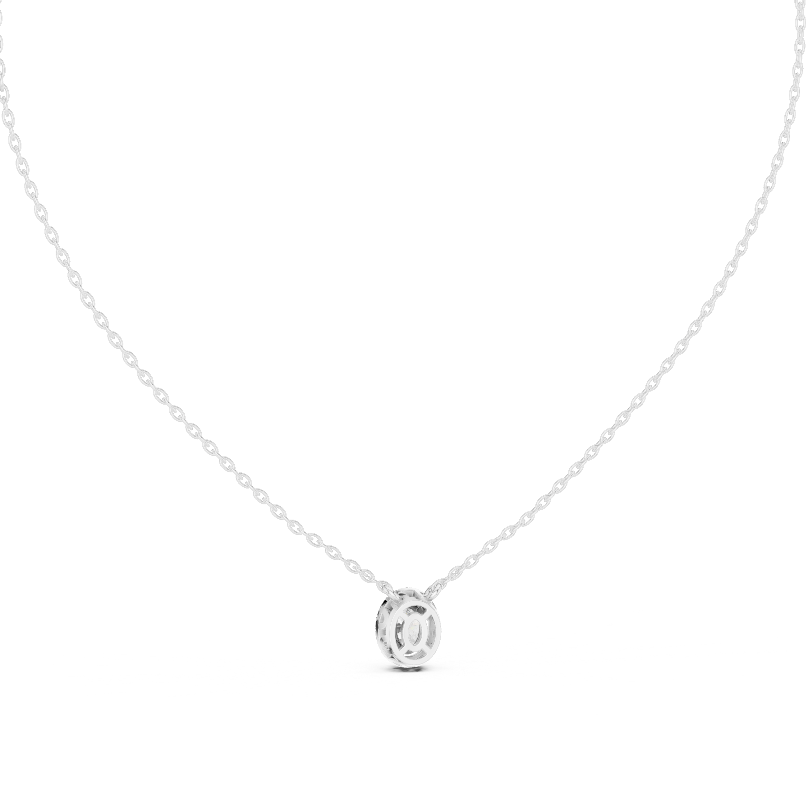 Fancy Oval Cut Halo Lab Diamond Pendant