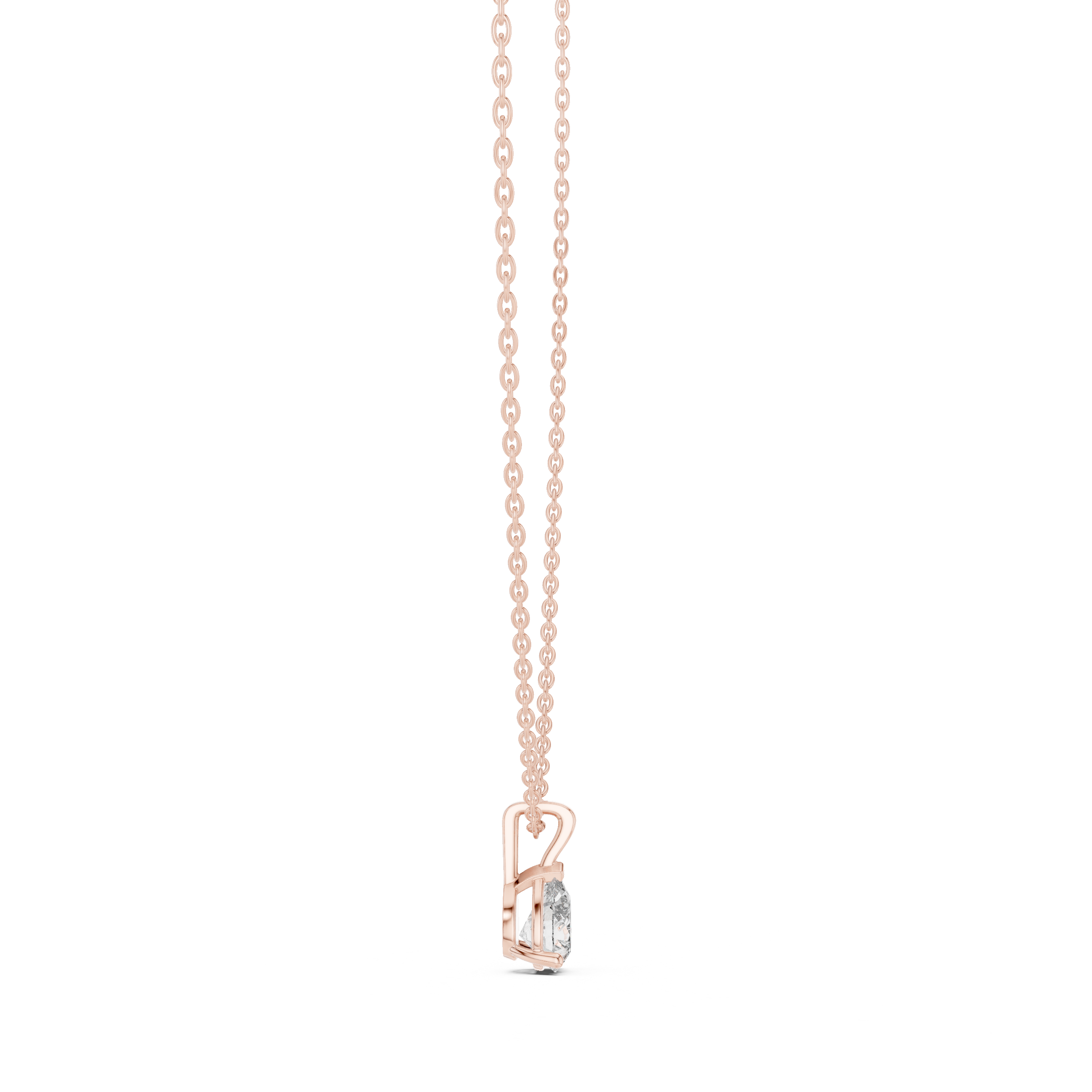 1 Carat Pear Cut Lab Diamond Solitaire Pendant