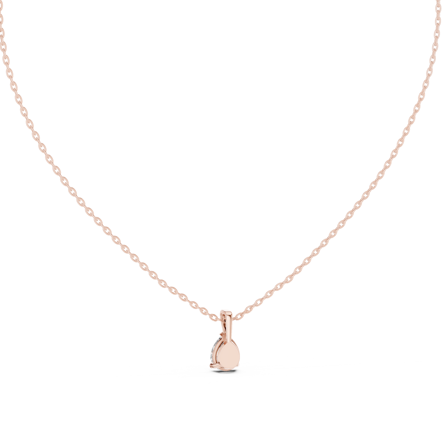 1 Carat Pear Cut Lab Diamond Solitaire Pendant