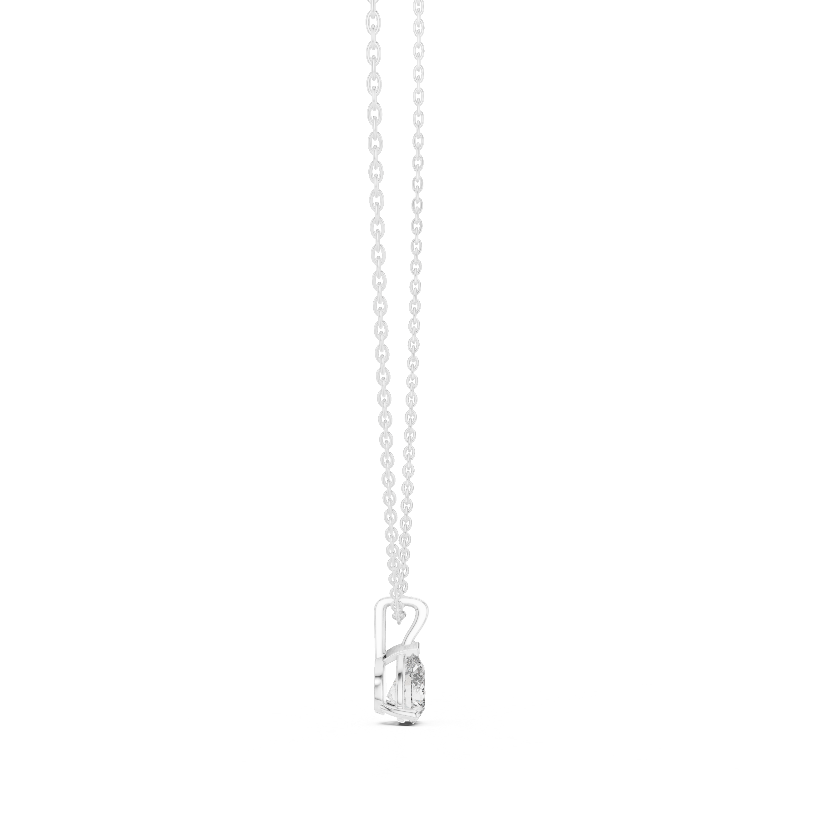 1 Carat Pear Cut Lab Diamond Solitaire Pendant