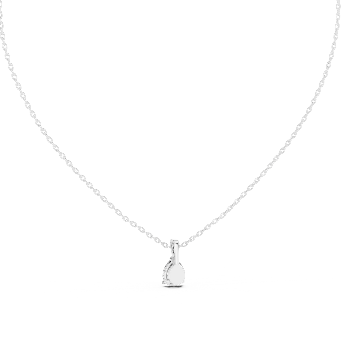 1 Carat Pear Cut Lab Diamond Solitaire Pendant