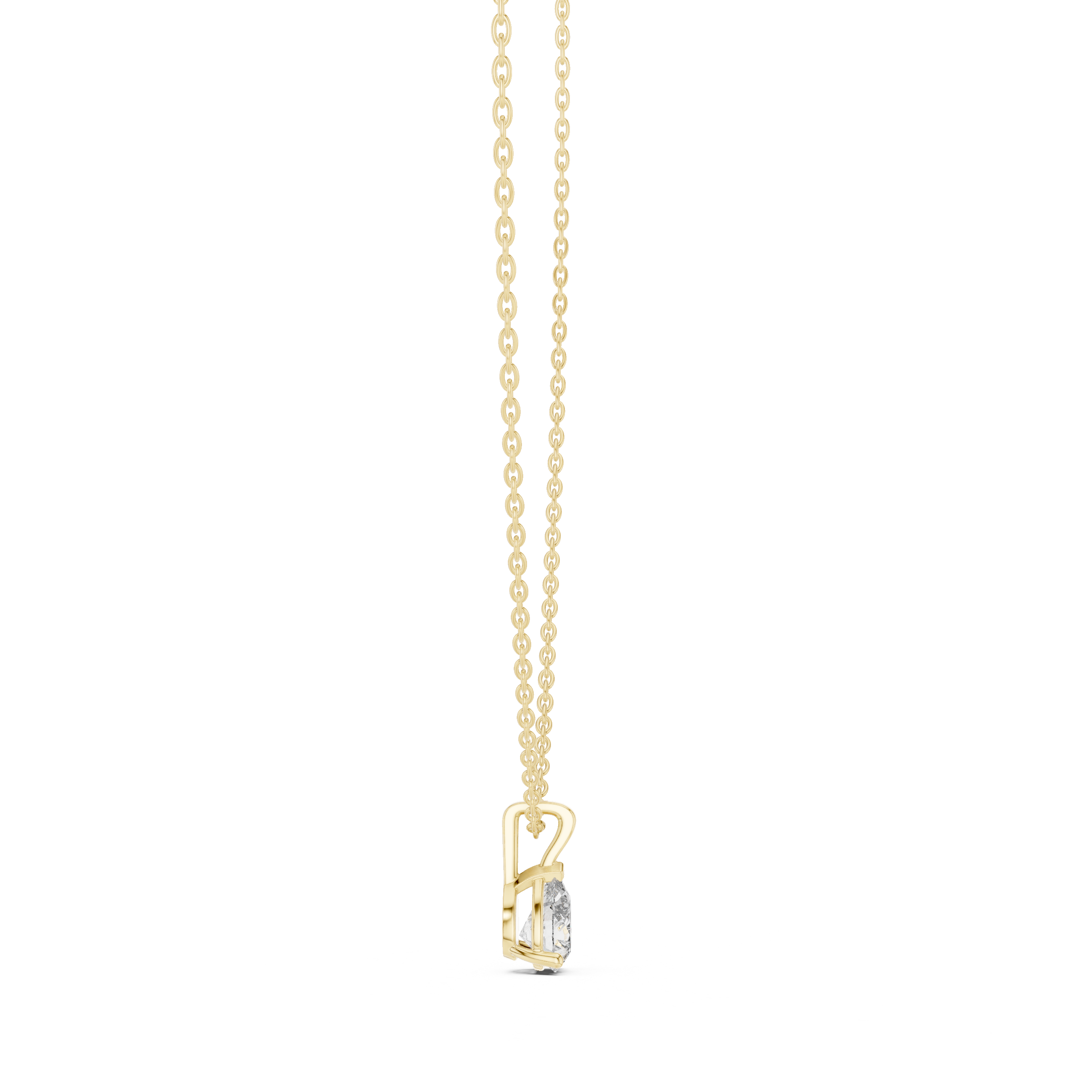 1 Carat Pear Cut Lab Diamond Solitaire Pendant