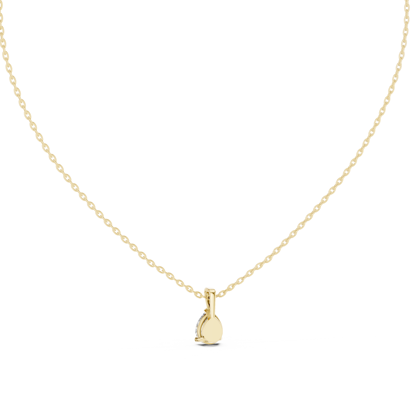 1 Carat Pear Cut Lab Diamond Solitaire Pendant