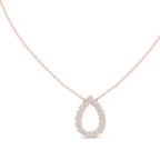 Lab Diamond Round Cut Dew Drop Pendant
