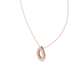 Lab Diamond Round Cut Dew Drop Pendant