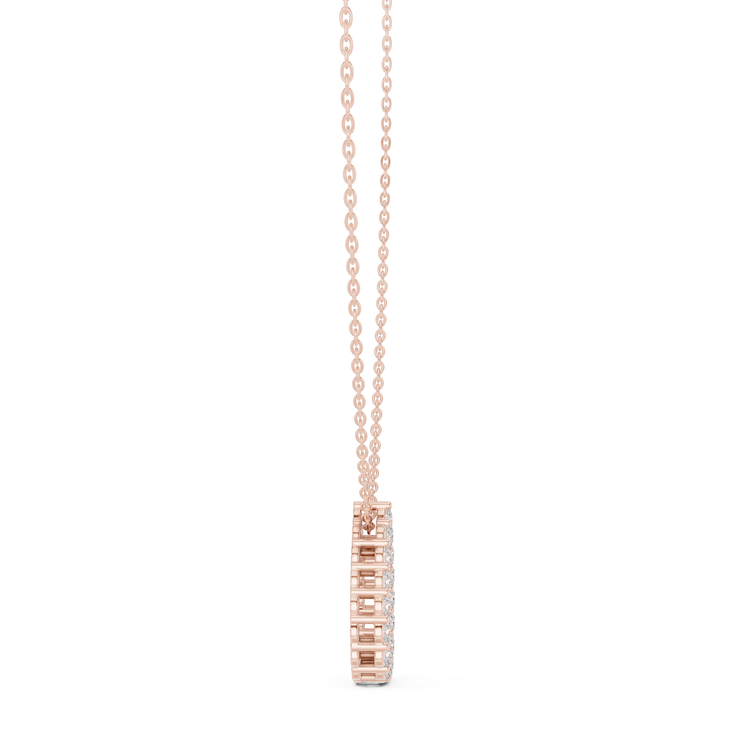 Lab Diamond Round Cut Dew Drop Pendant