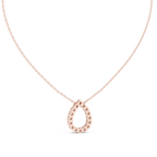 Lab Diamond Round Cut Dew Drop Pendant