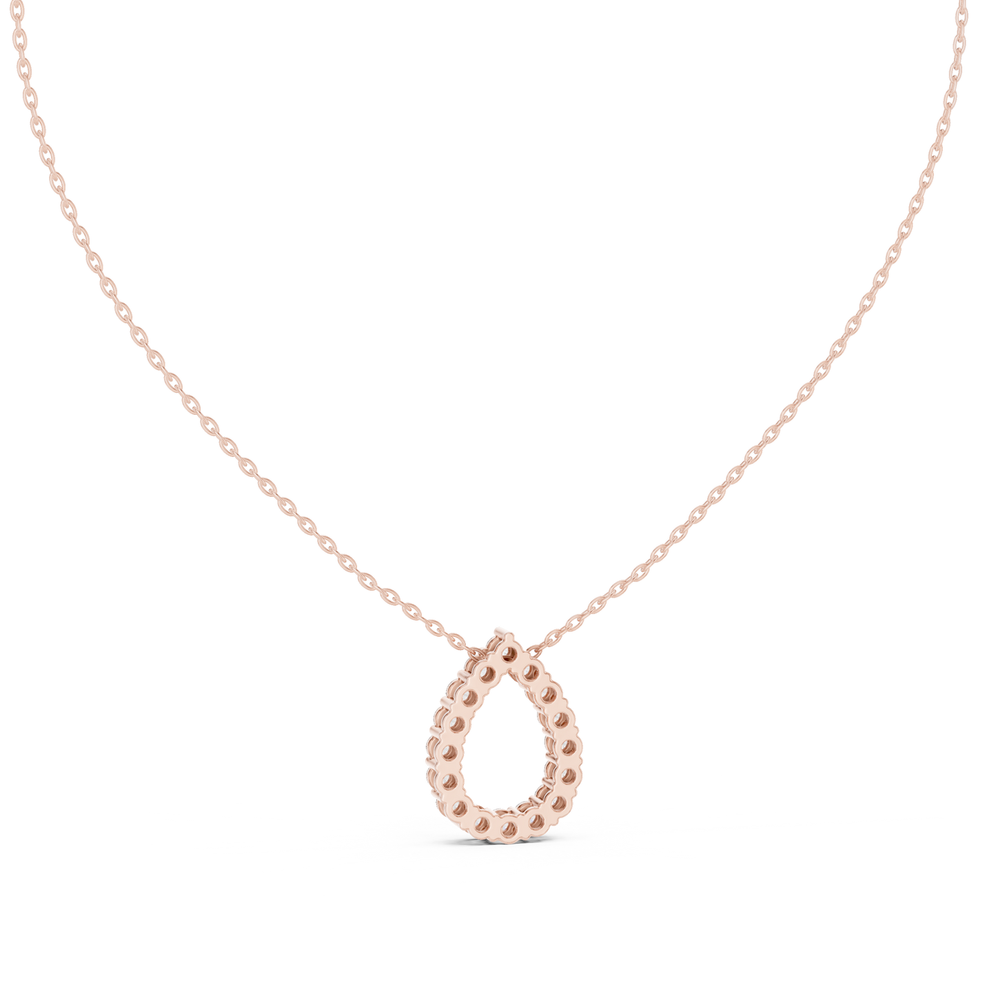 Lab Diamond Round Cut Dew Drop Pendant