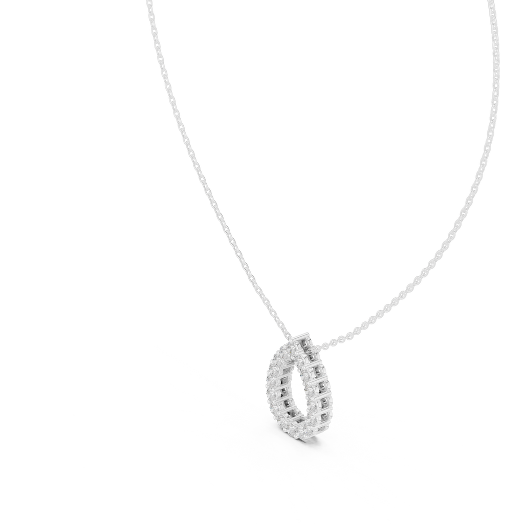 Lab Diamond Round Cut Dew Drop Pendant